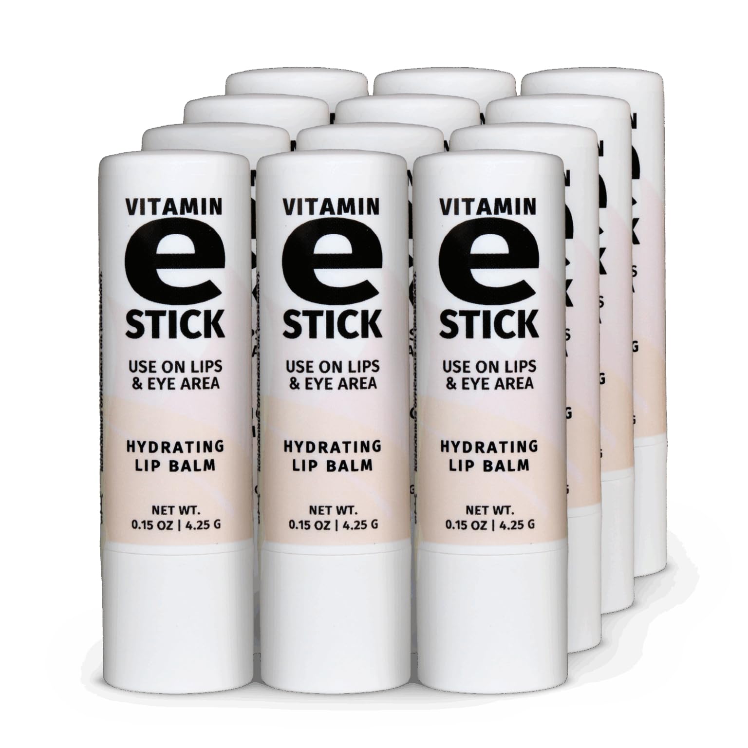Reviva Labs Vitamin E Stick – Hydrating Lip Balm & Under-Eye Care (Pack of 12)