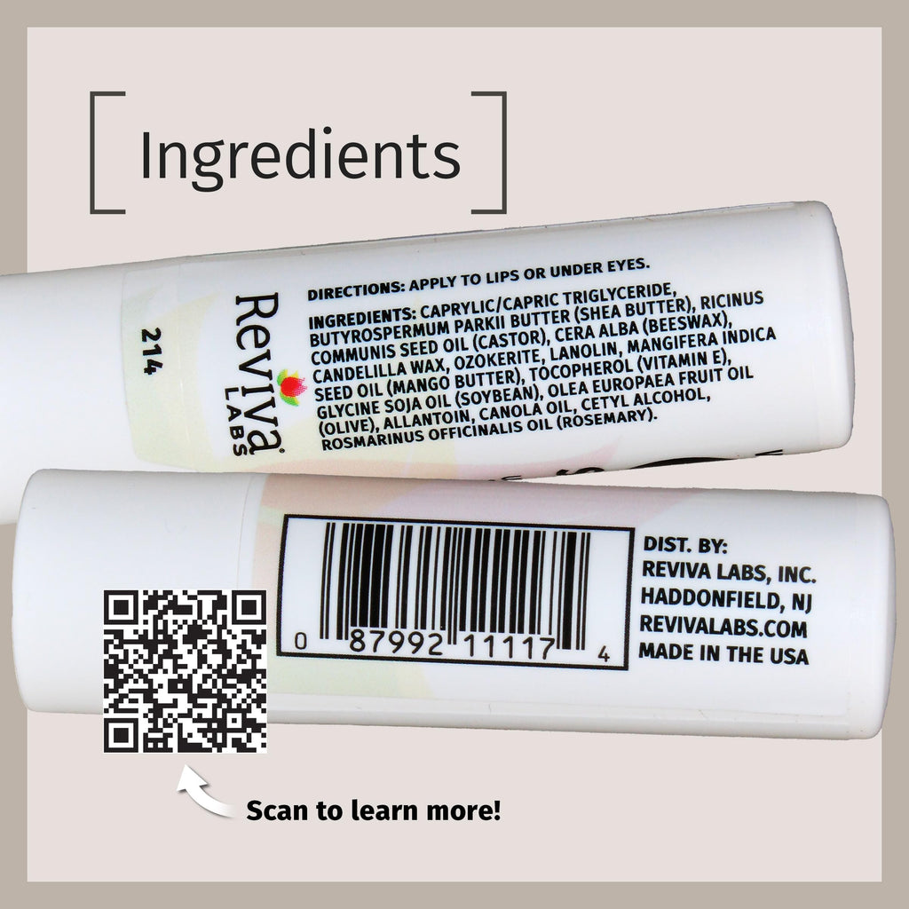 Reviva Labs Vitamin E Stick – Hydrating Lip Balm for Lips & Under-Eye Care | Beeswax, Shea Butter & Allantoin | Pack of 6