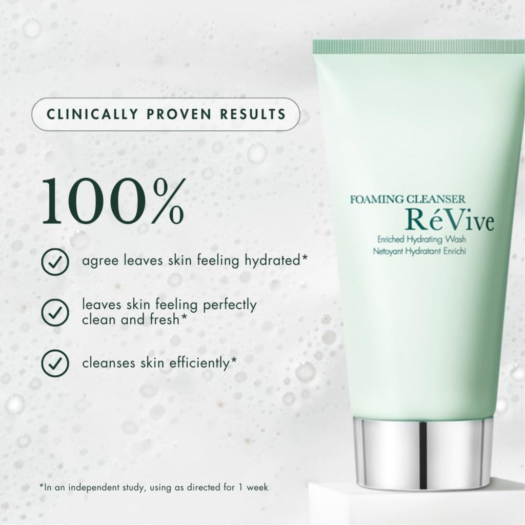 RéVive Foaming Facial Cleanser – Hydrating Vitamin E Face Wash for Barrier Protection (4.2 oz)