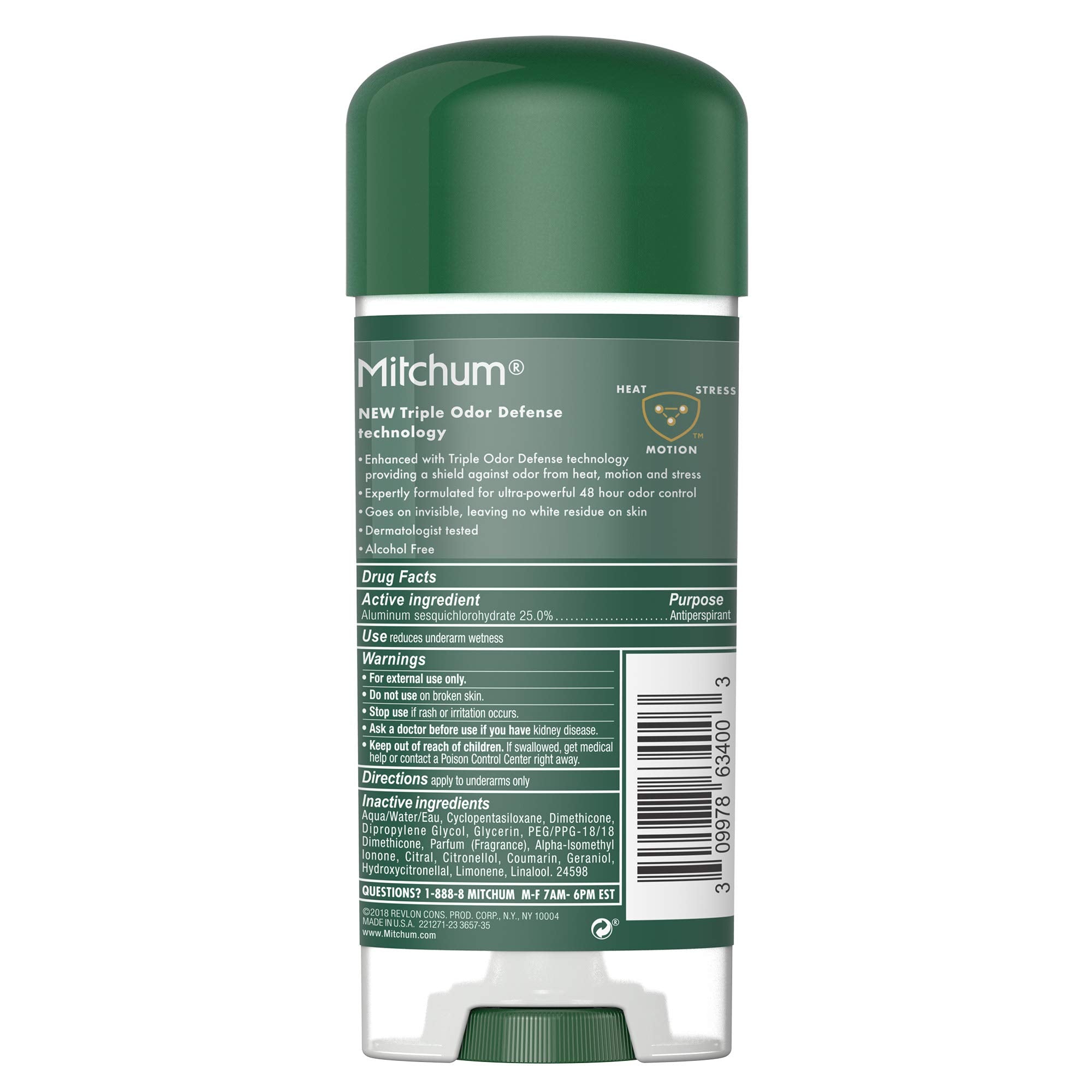 REVLON Mitchum Mountain Air Clear Gel Antiperspirant & Deodorant, 3.4 oz — 6 Packs