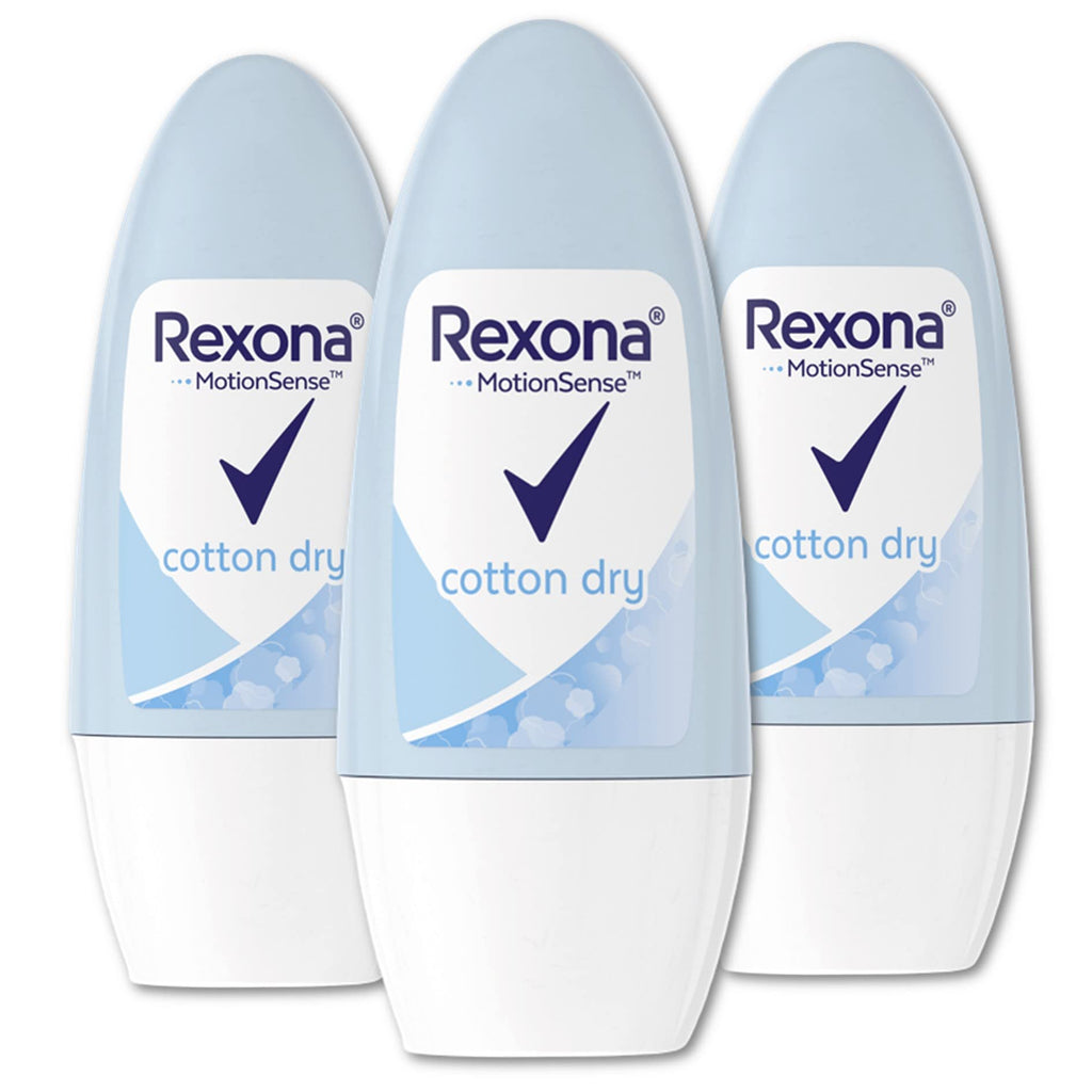 Rexona Women Cotton Dry Roll-On — Ultra-Dry Protection with Motionsense