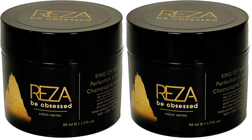 Reza King of Wax – Luxury Hair Styling Cream for Men, 1.7 oz x 2, Sulfate & Paraben Free