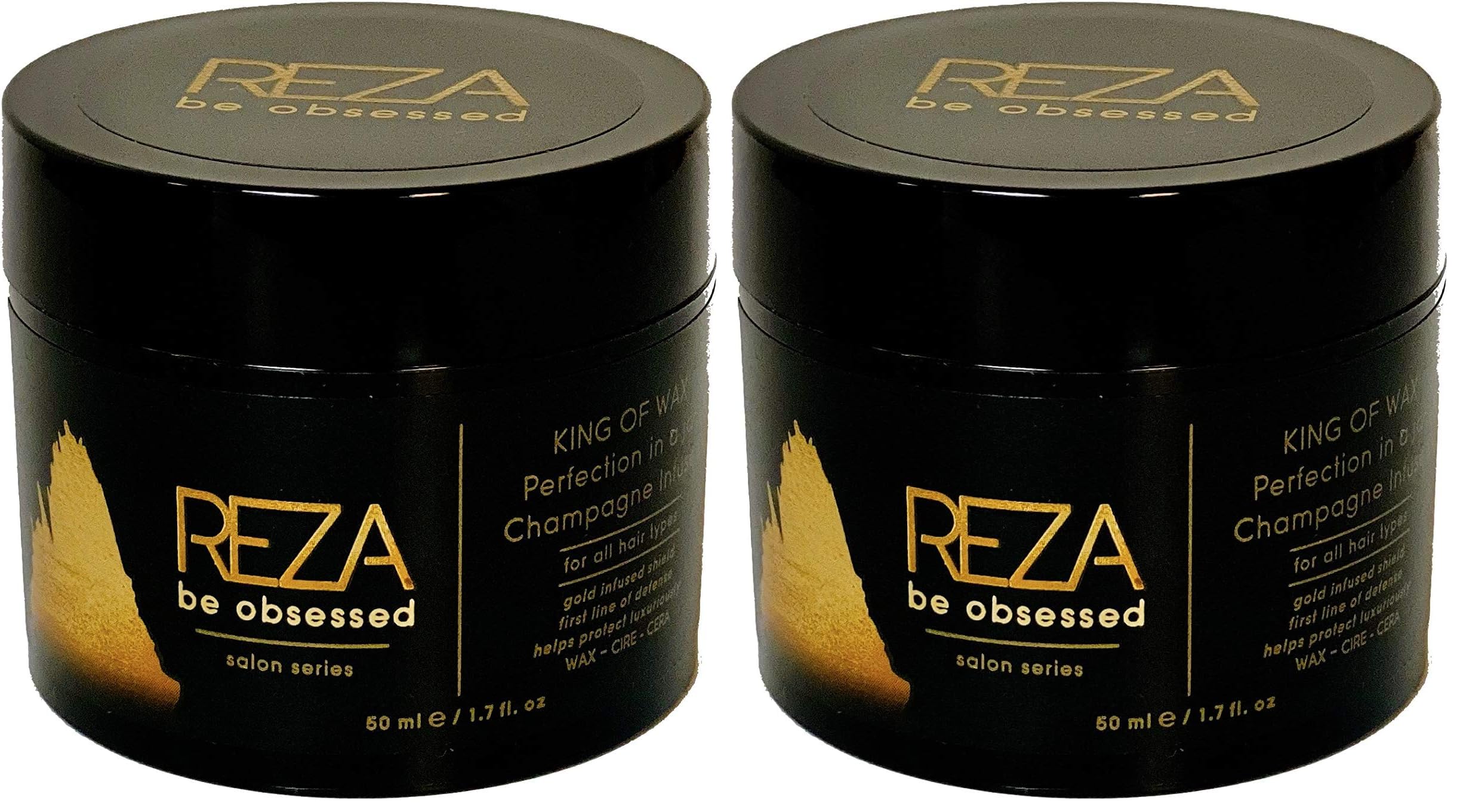 Reza King of Wax – Luxury Hair Styling Cream for Men, 1.7 oz x 2, Sulfate & Paraben Free