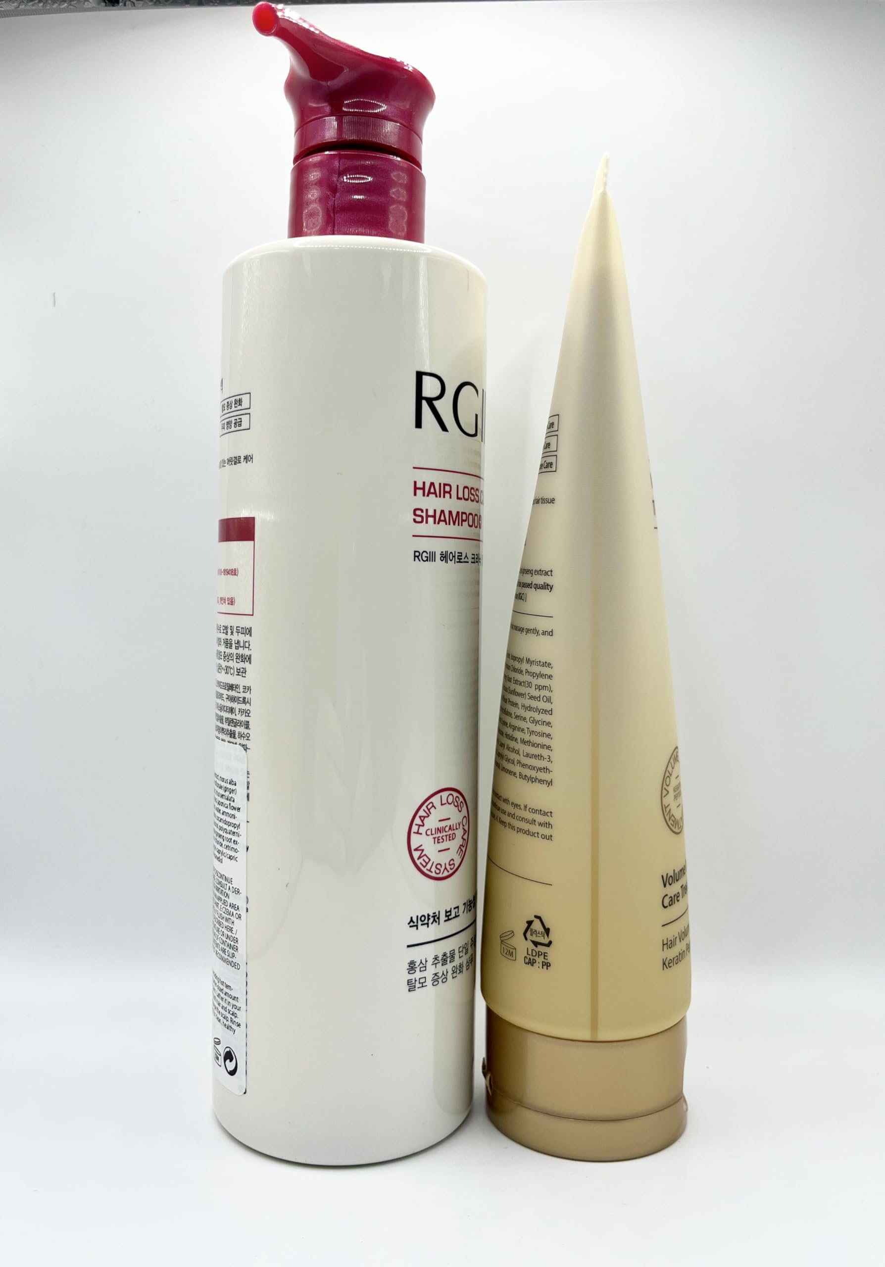 RGIII Red Ginseng Hair Loss Clinic Shampoo + Volume Treatment 2-Pack