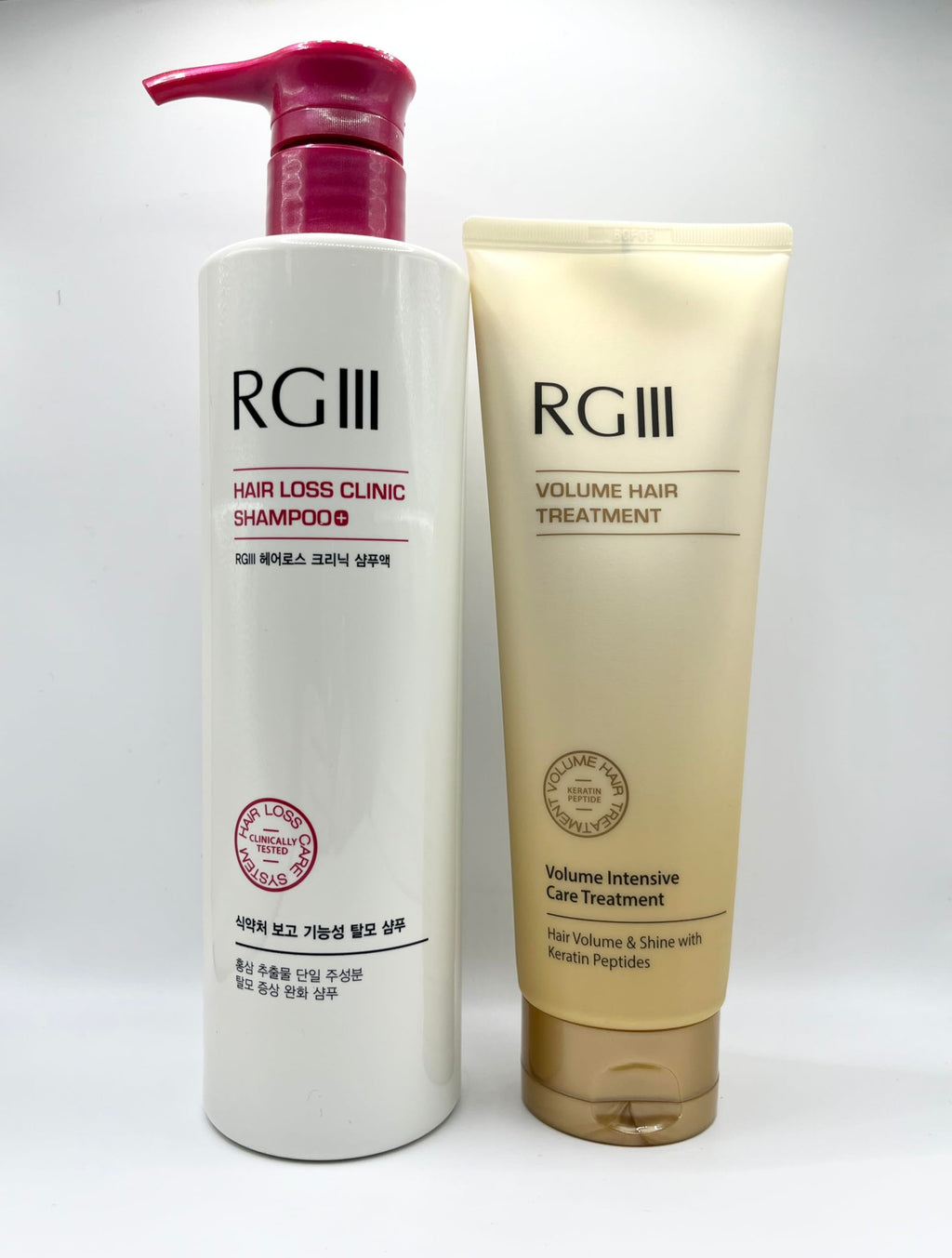 RGIII Red Ginseng Hair Loss Clinic Shampoo + Volume Treatment 2-Pack