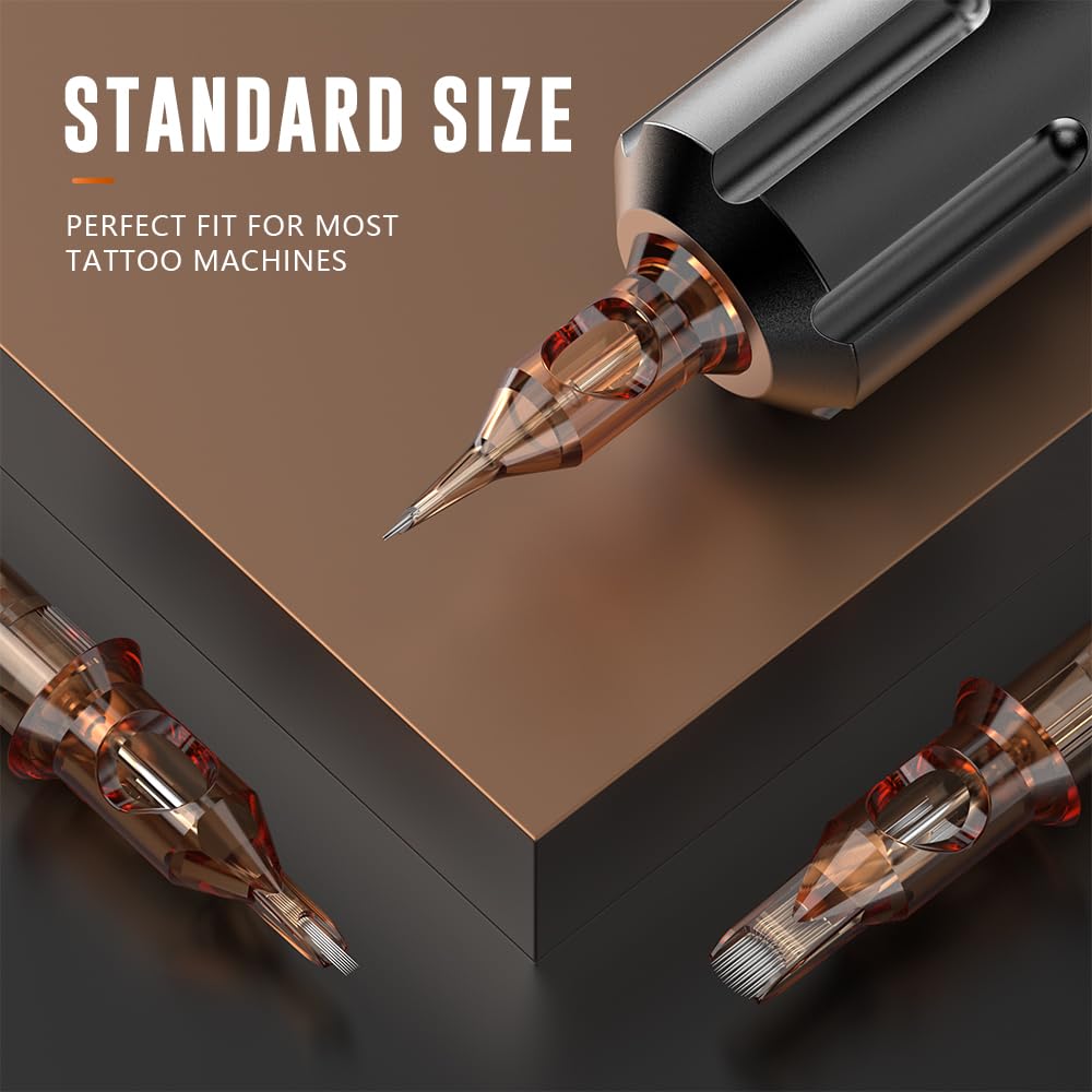 RHEIN Tattoo Cartridge Needles 20pcs 15RM #12 Standard 0.35mm | 3.5mm M-Taper Closed Tips