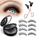 Richie House Magnetic Eyelashes - No Glue, 3D Magnetic Design, Waterproof (4 Pairs)