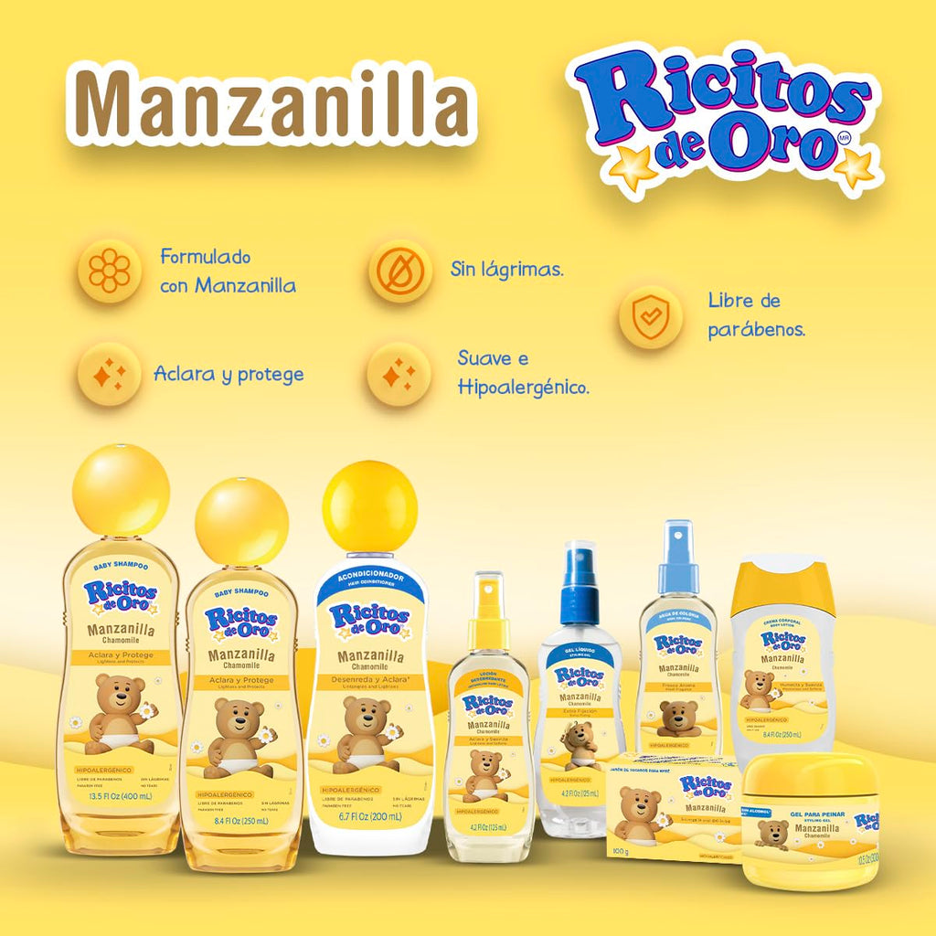 Ricitos de Oro Chamomile Clarifying Lotion – Blonde Hair Tone Enhancer, 125 ml | Alcohol-Free, Hypoallergenic