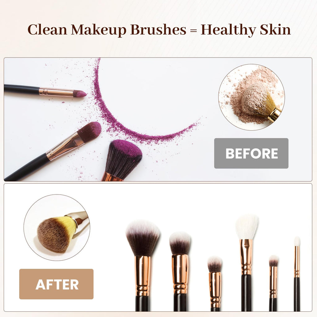RICRIS Electric Makeup Brush Cleaner and Dryer – Fast Spin Wash