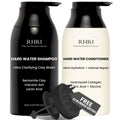Hard Water Shampoo & Conditioner Set | Hydrating Hair Treatment for Shine & Manageability | Bentonite Clay, Volcanic Ash, Lactic Acid | 32 fl oz