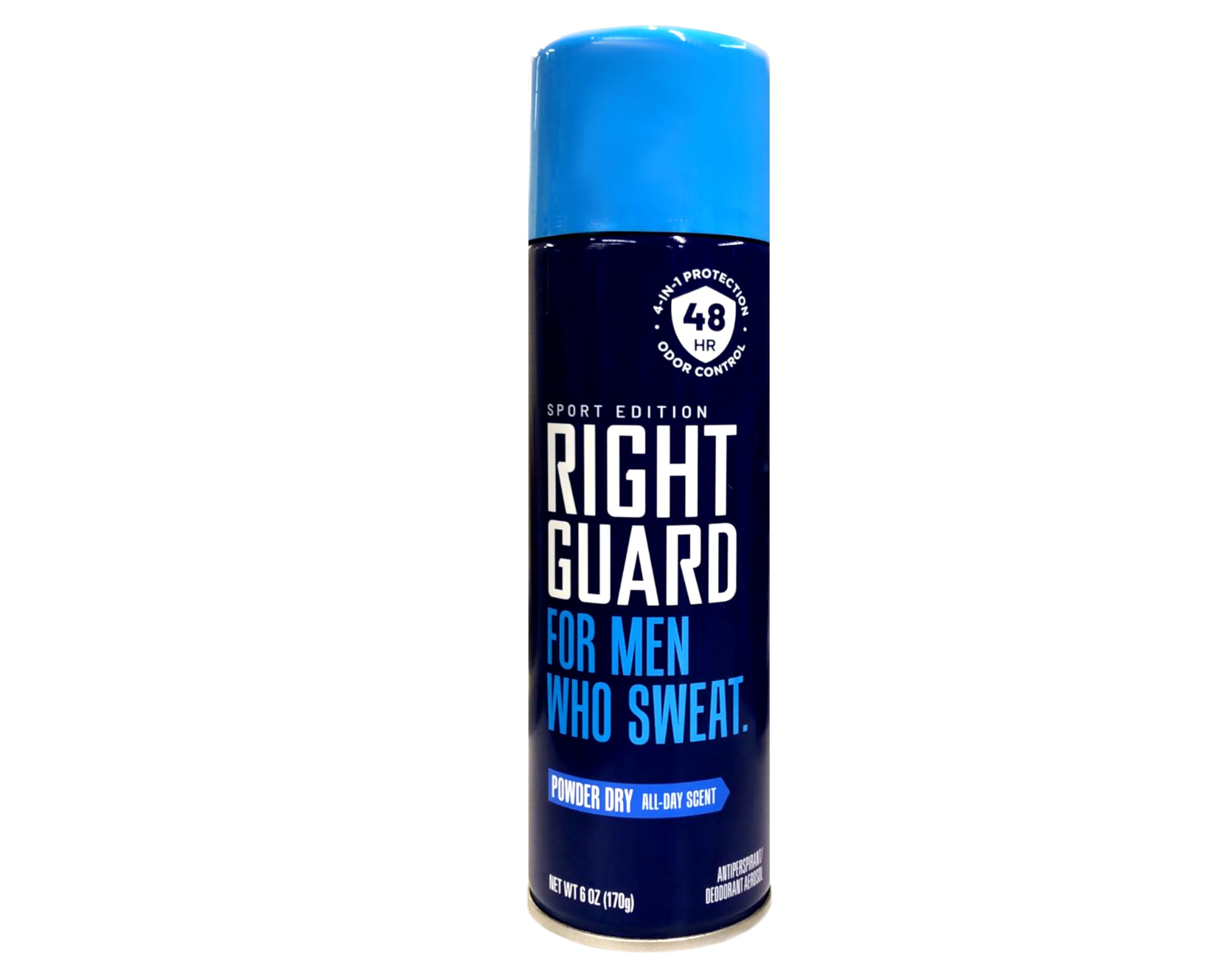 Right Guard Aerosol Sport Powder Dry Antiperspirant — 6 oz (Pack of 4) | Waterproof, Stinkproof & Embarrassmentproof