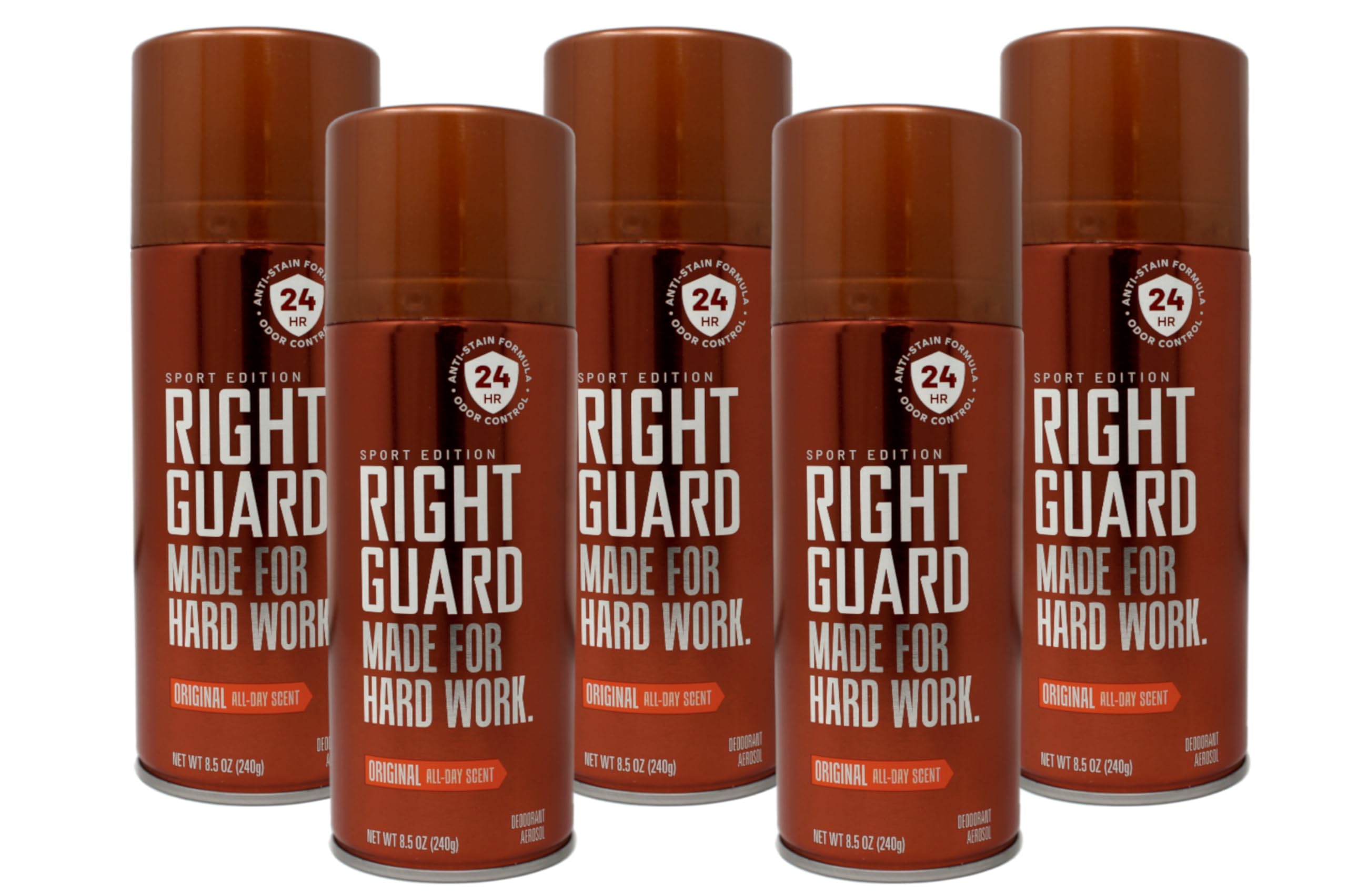 Right Guard Sport Original Deodorant Aerosol - 8.5 oz, Pack of 5
