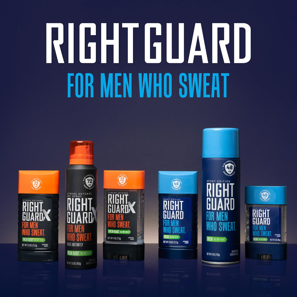 Right Guard Sport Powder Dry Scent 4-in-1 Antiperspirant & Deodorant Spray – 6oz, 3 Pack