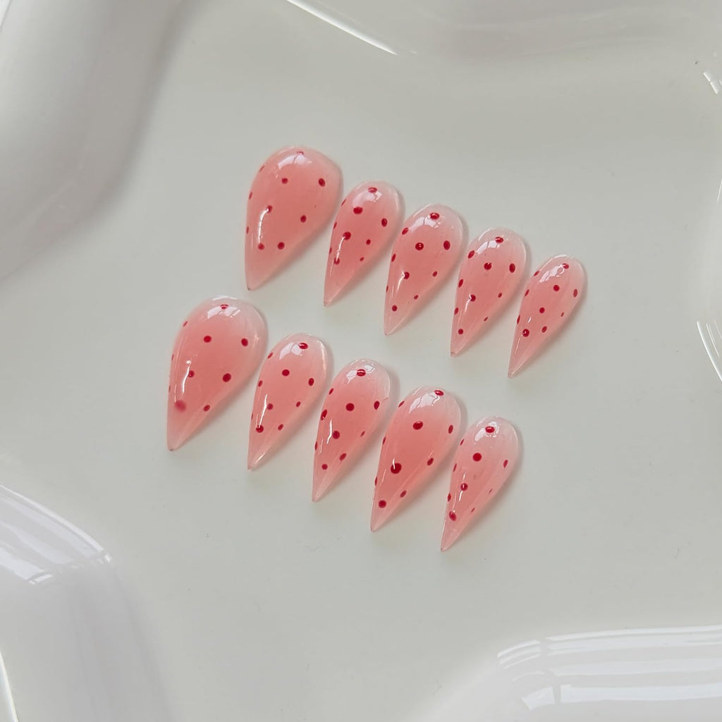RIICFDD Handmade Press-On Nails – Curved Eagle Claw White (Size M) | Reusable Thick Acrylic Kit