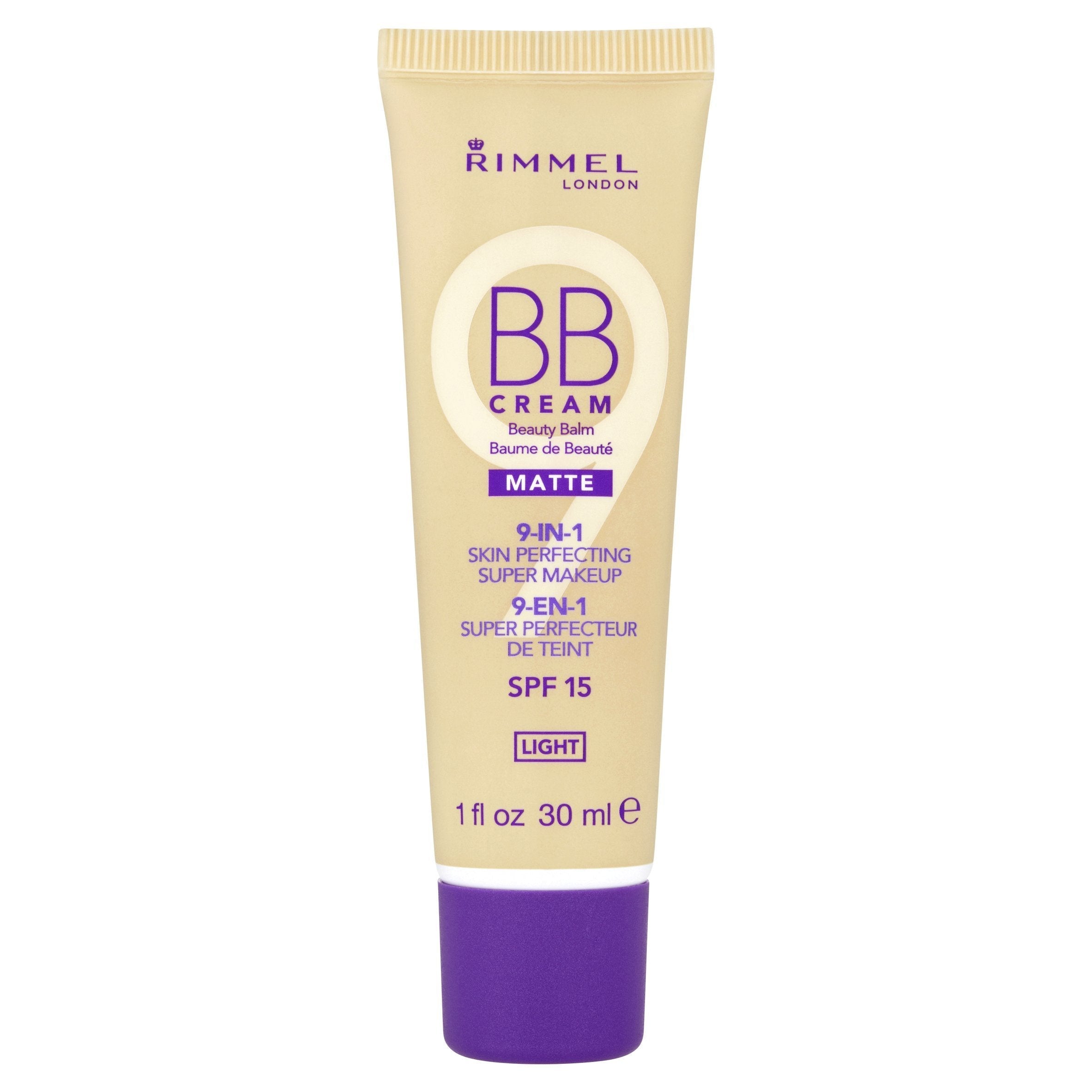 Rimmel London Match Perfection 001 Light BB Cream – SPF 25, 9-in-1, Pore Minimize