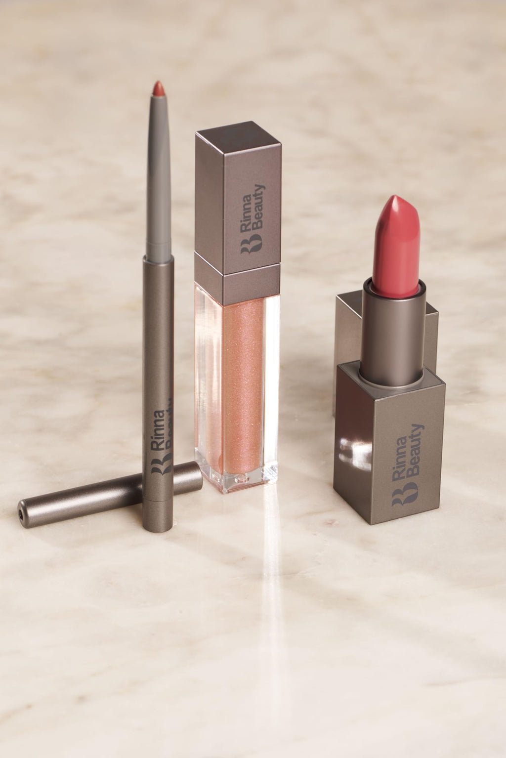 Rinna Beauty Lip Kit Rodeo Drive – All-In-One Perfect Rose Lip Color (Lipstick, Lip Gloss, Lip Liner) – Vegan, Cruelty-Free