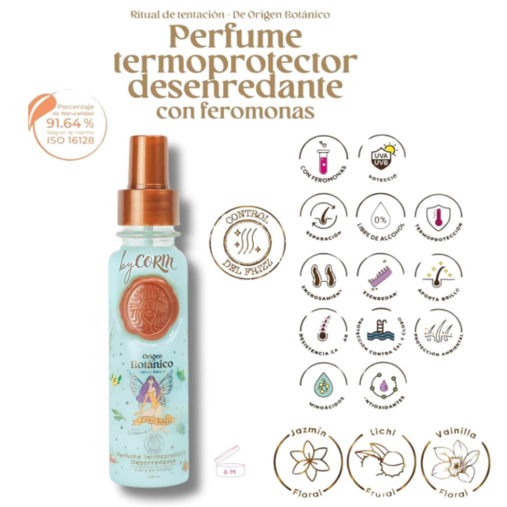 Ritual Botanico Hair Perfume Duo – Thermal Protector, Detangler & Frizz Control with Pheromones (120ml Each) – Leave-In Conditioner Spray