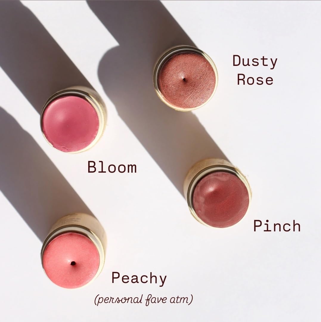 River Organics Vegan Blush Stick – Hydrating Multi-Use Peachy Cream Blush, 0.50 oz, Plastic-Free