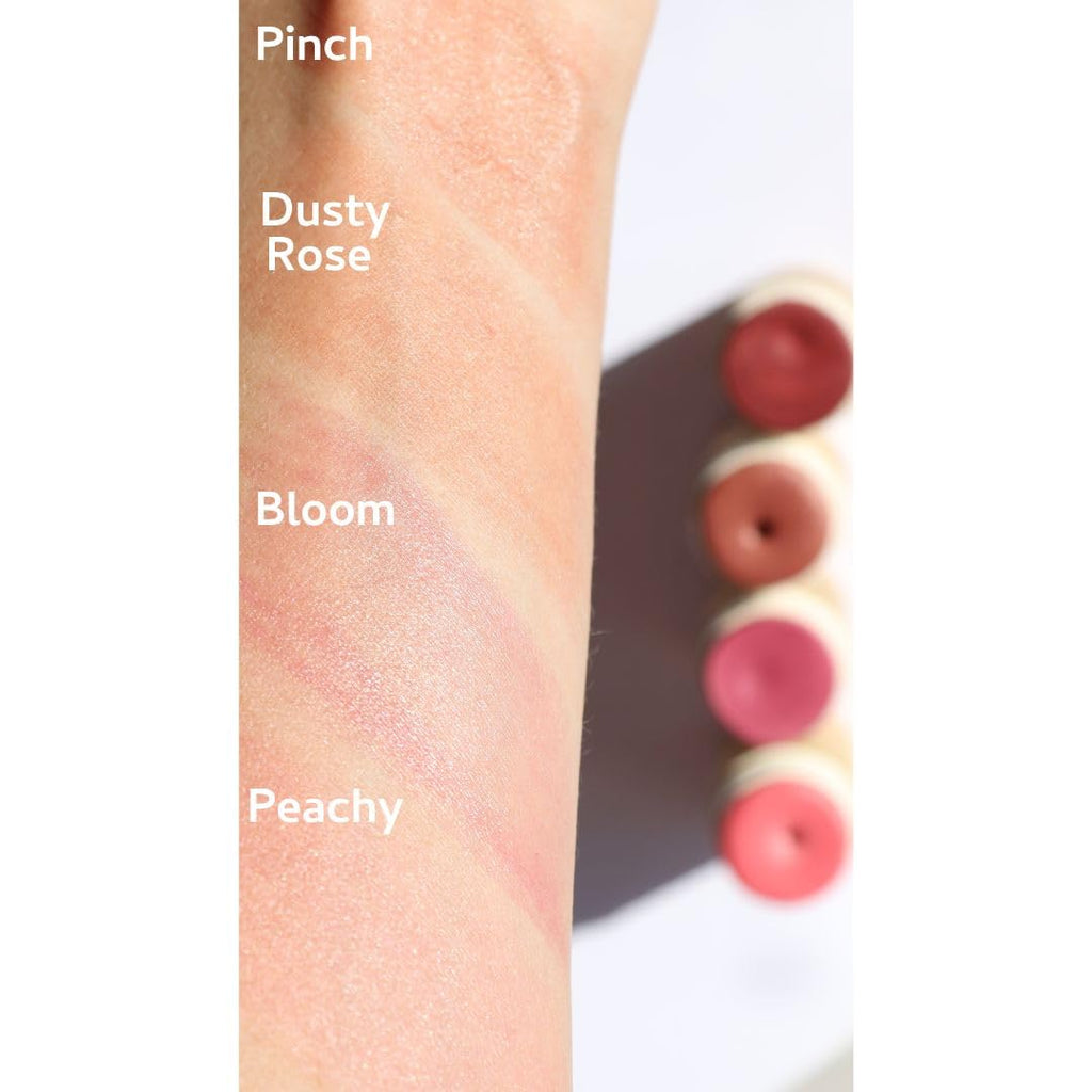 River Organics Vegan Blush Stick – Hydrating, Multi-Use Cream Blush in Bloom (0.50 oz) | Plastic-Free Packaging