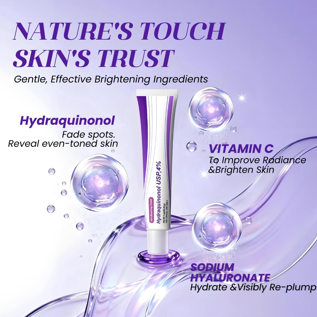 Rivocoda Hydraquinonol Dark Spot Brightening Cream – 4% Gentle, Hydrating, All Skin Types