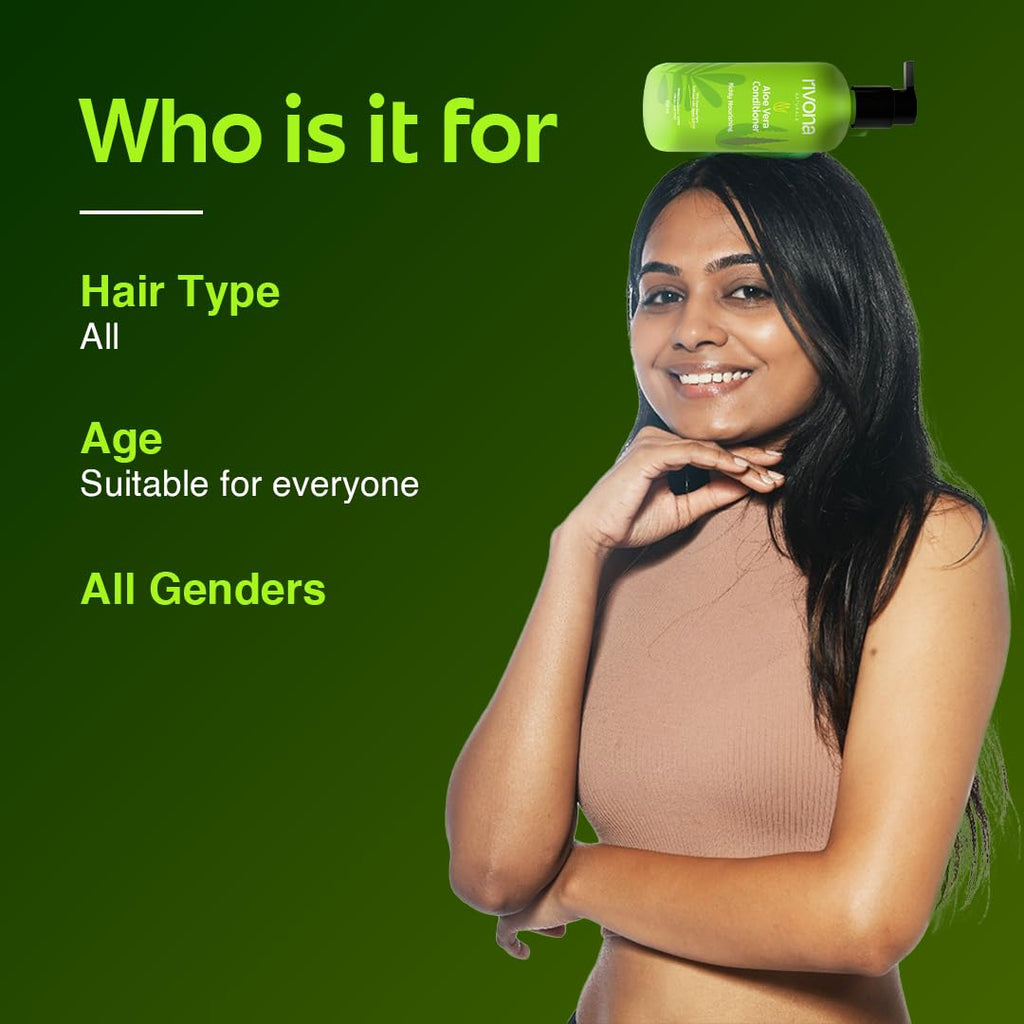 RIVONA NATURALS Aloe Vera Conditioner with Neem & Avocado Butter – Deep Hydration for Dry Hair