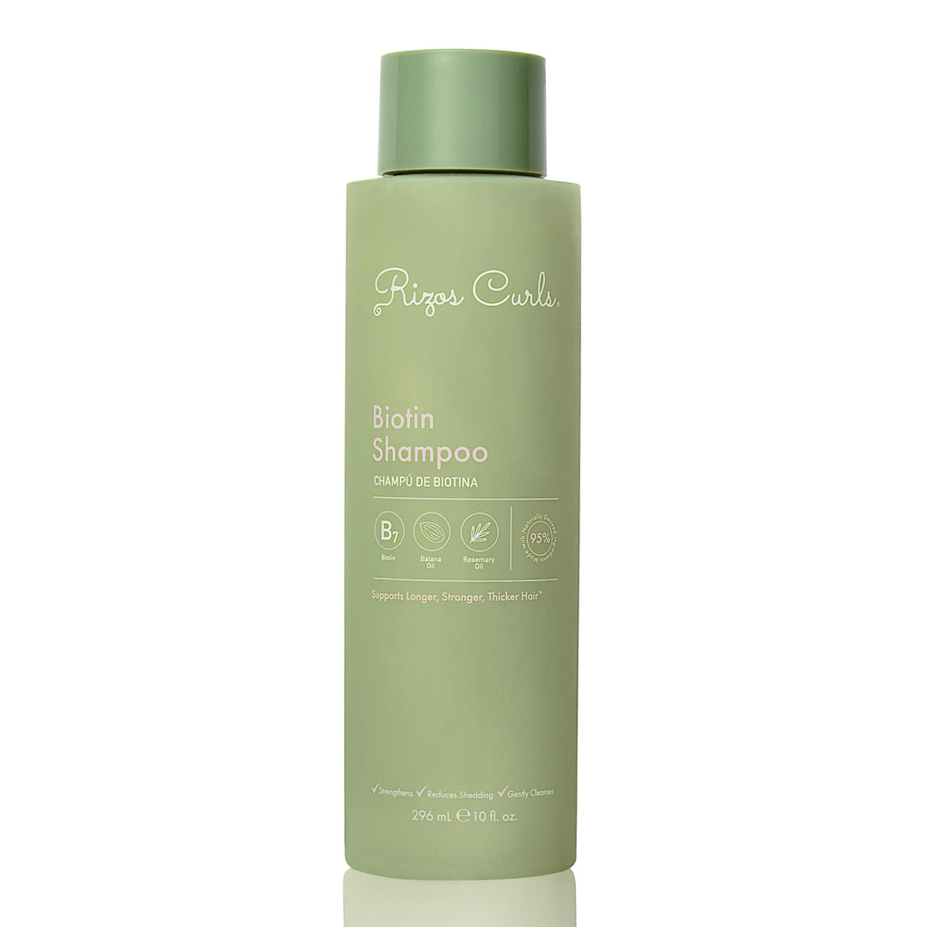 Rizos Curls Biotin Shampoo – Gentle Cleanse, Strengthen & Nourish Hair, Sulfate & Paraben Free