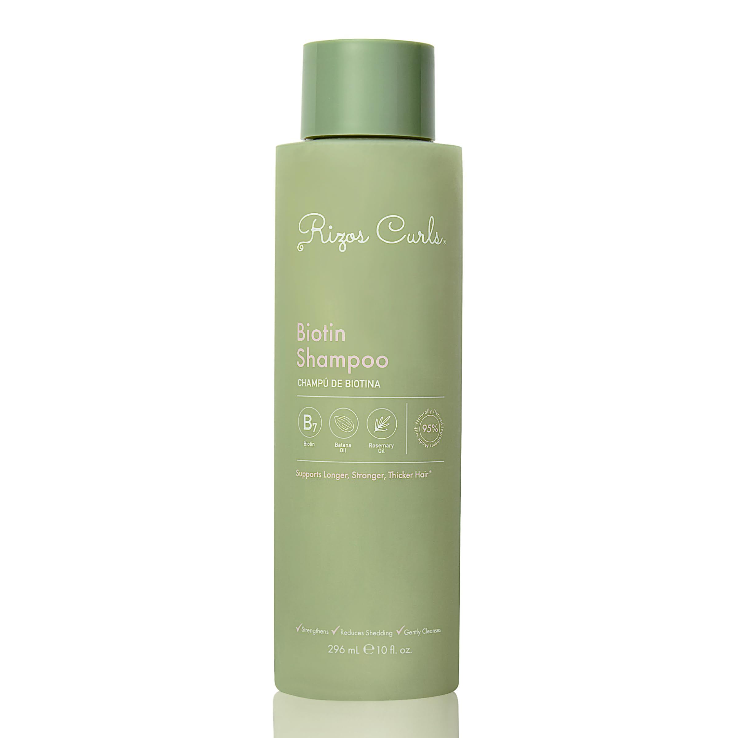 Rizos Curls Biotin Shampoo – Gentle Cleanse, Strengthen & Nourish Hair, Sulfate & Paraben Free