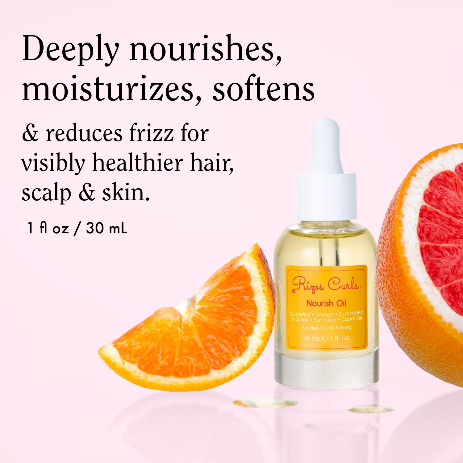 Rizos Curls Nourish Oil – Frizz Control & Split End Repair for All Hair Types
