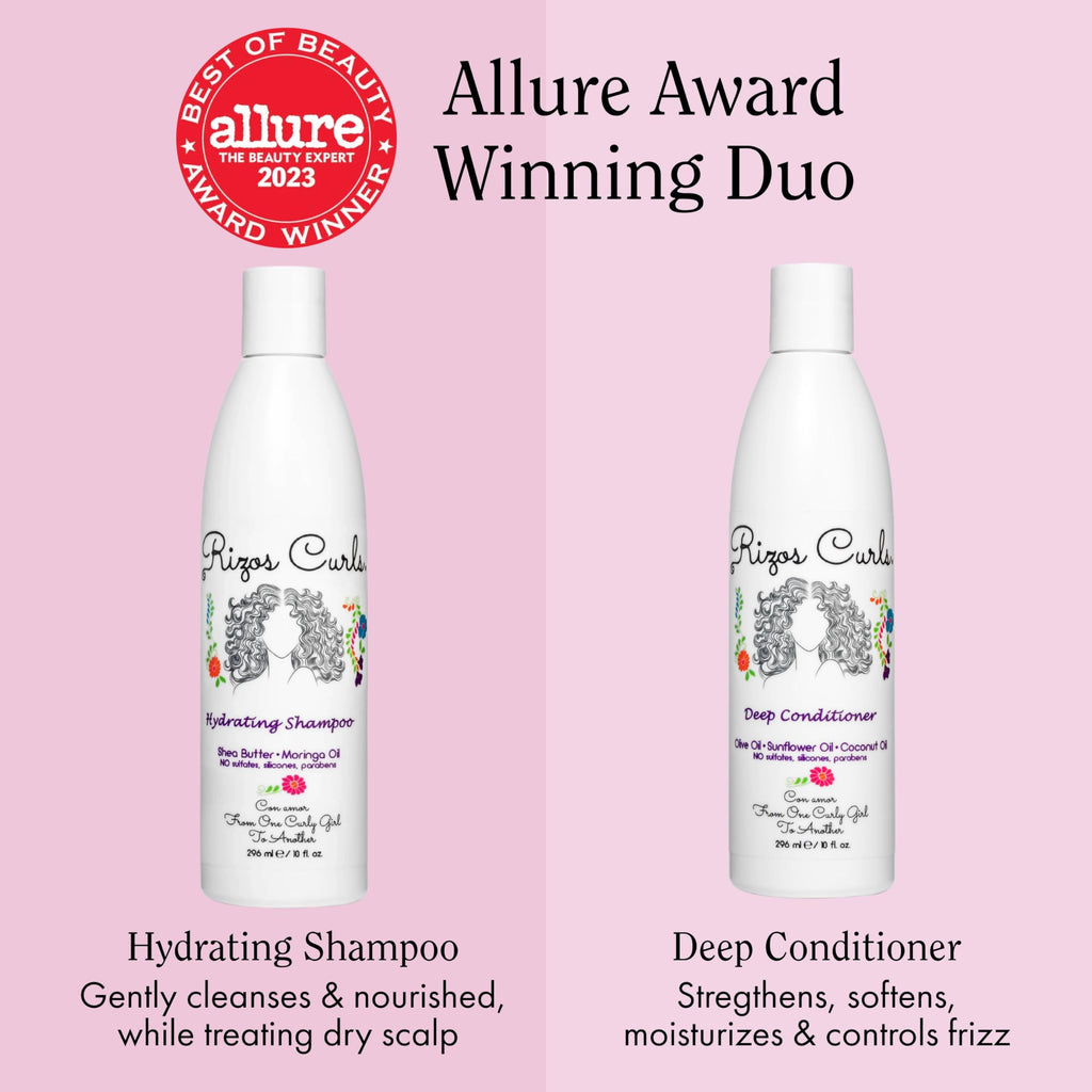 Rizos Curls Wash Day Bundle – Hydrating Shampoo & Deep Conditioner (Sulfate & Paraben Free)