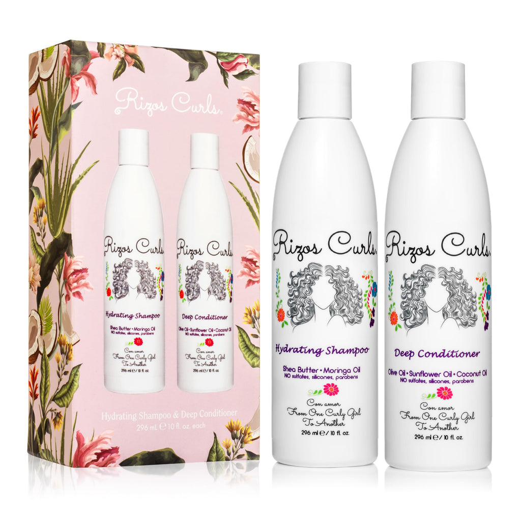 Rizos Curls Wash Day Bundle – Hydrating Shampoo & Deep Conditioner (Sulfate & Paraben Free)