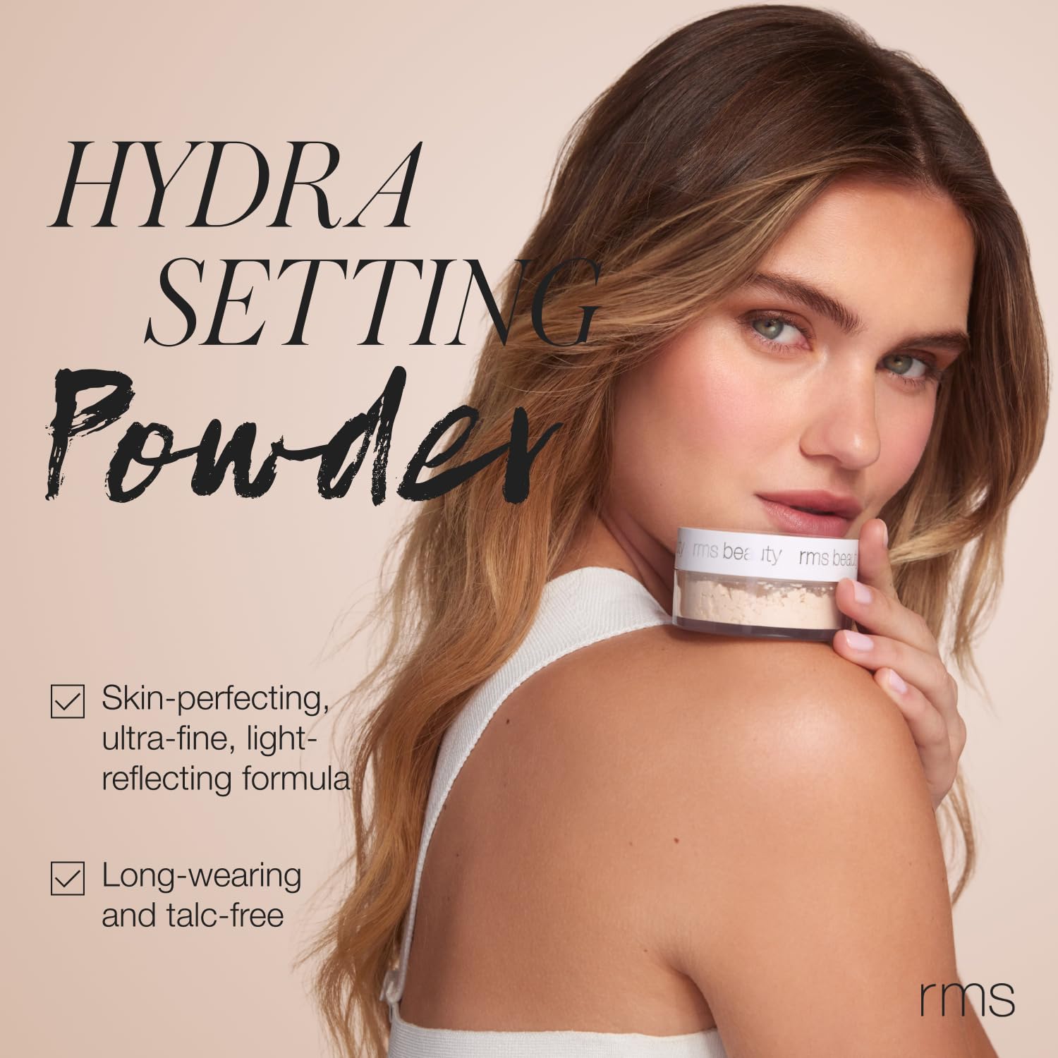 RMS Beauty Hydra Setting Powder – Hydrating Translucent Loose Powder, Lightweight Matte Finish, 0.21 oz