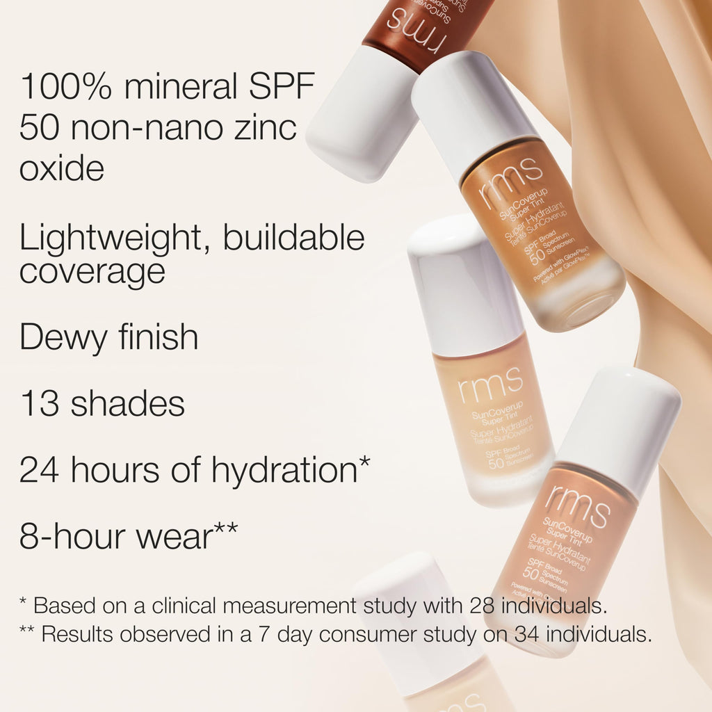 RMS Beauty SunCoverup SPF 50 — Mineral Sunscreen Foundation, Reef-Safe, Hydrating Tint