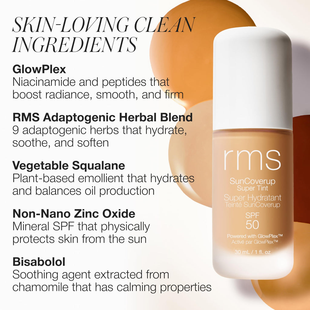 RMS Beauty SunCoverup SPF 50 – Mineral Sunscreen Foundation, Reef-Safe, 1 fl oz