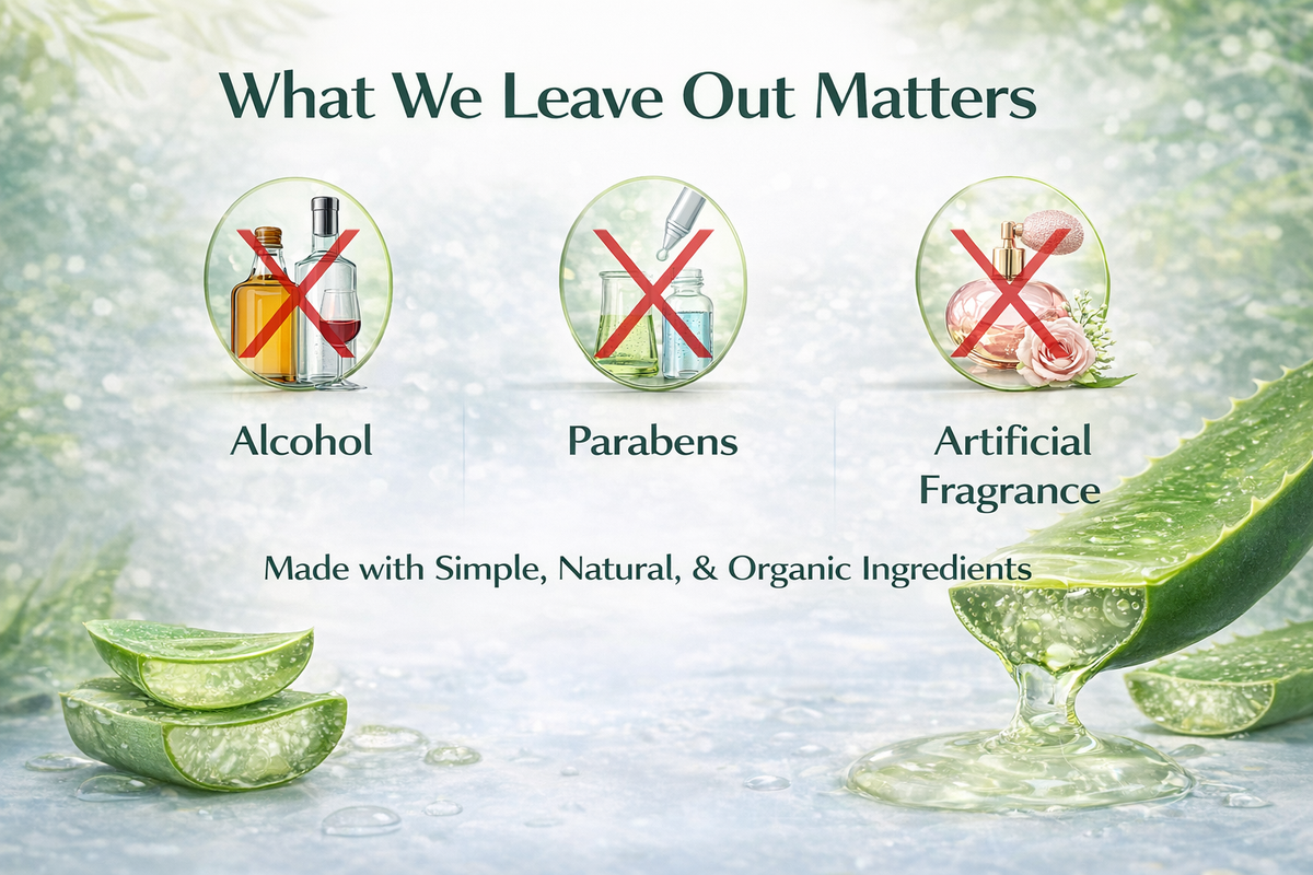 Ammuri Organic Aloe Vera Gel 300g Bottle – Face, Body & Hair Hydration