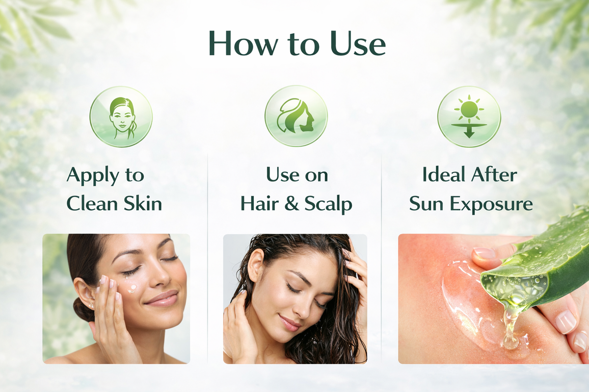 Ammuri Organic Aloe Vera Gel 300g Bottle – Face, Body & Hair Hydration