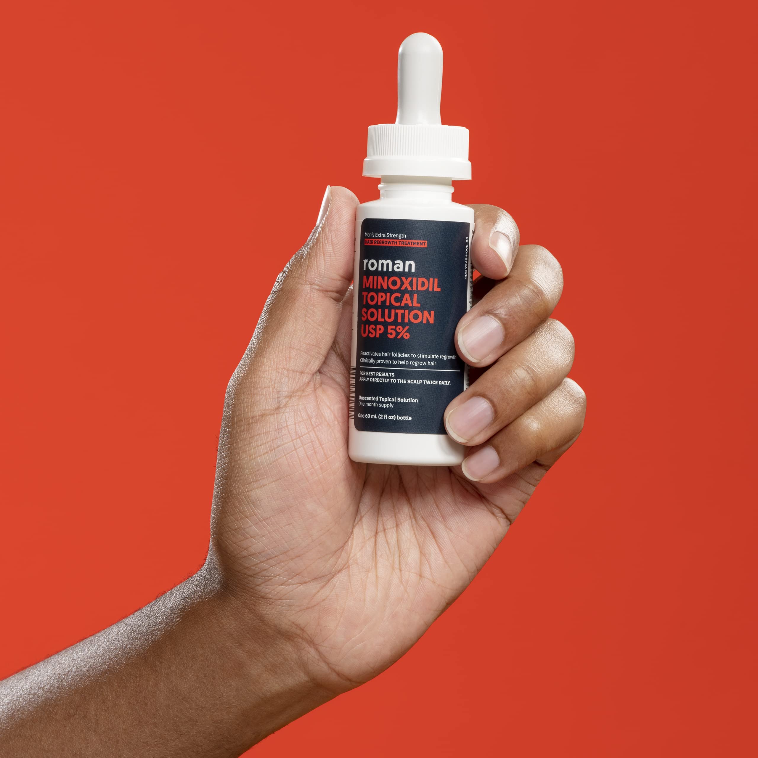Ro Roman Men's Topical Solution 5% Minoxidil – Unscented, 3-Month Supply