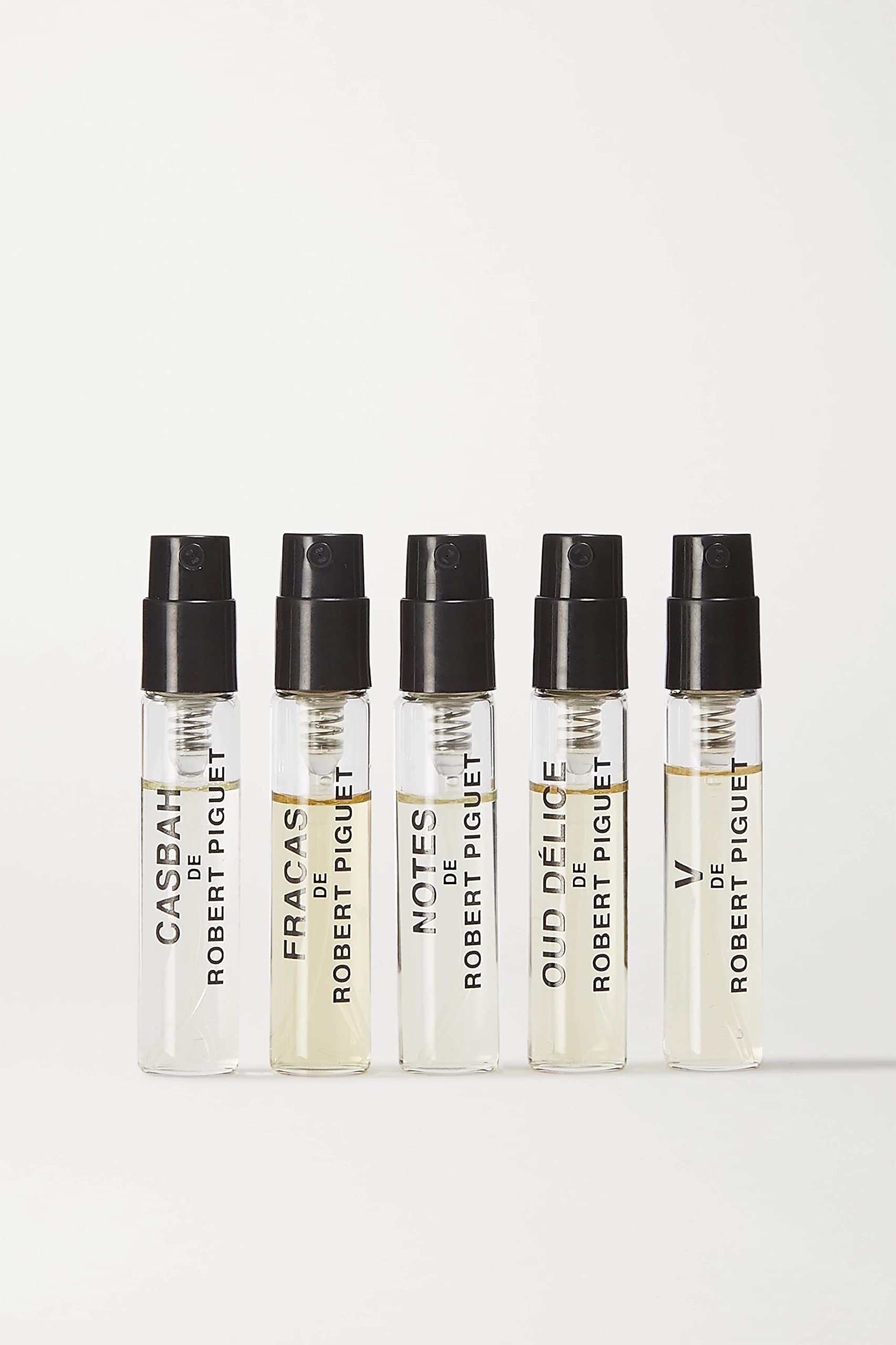 Robert Piguet L'Expérience Piguet Discovery Set | Fracas, Casbah, V, Oud Délice & Notes, 0.08 oz each