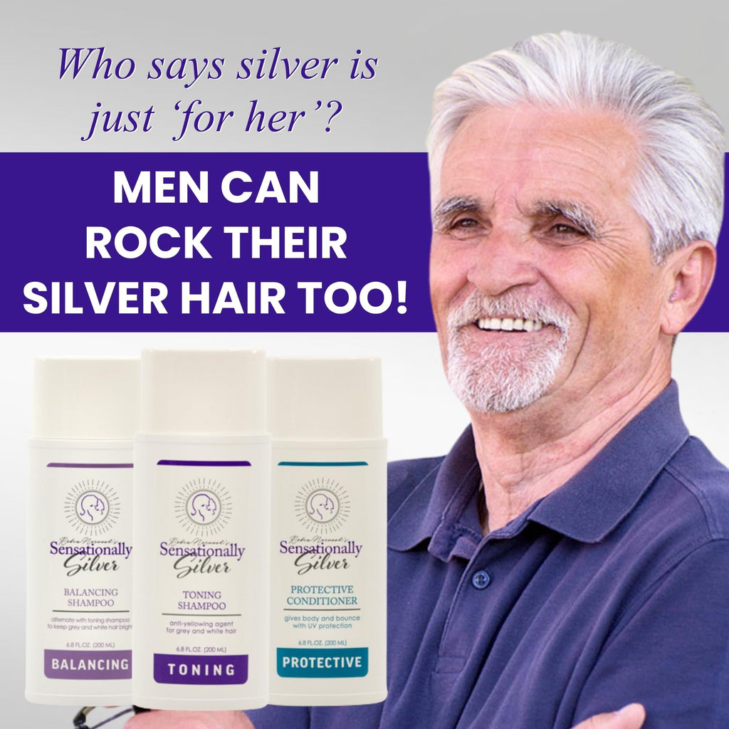 Robin Norwood's Sensationally Silver Toning Shampoo – Purple Shampoo for Gray & White Hair – Restores Shine & Neutralizes Yellowing – 6.8 oz