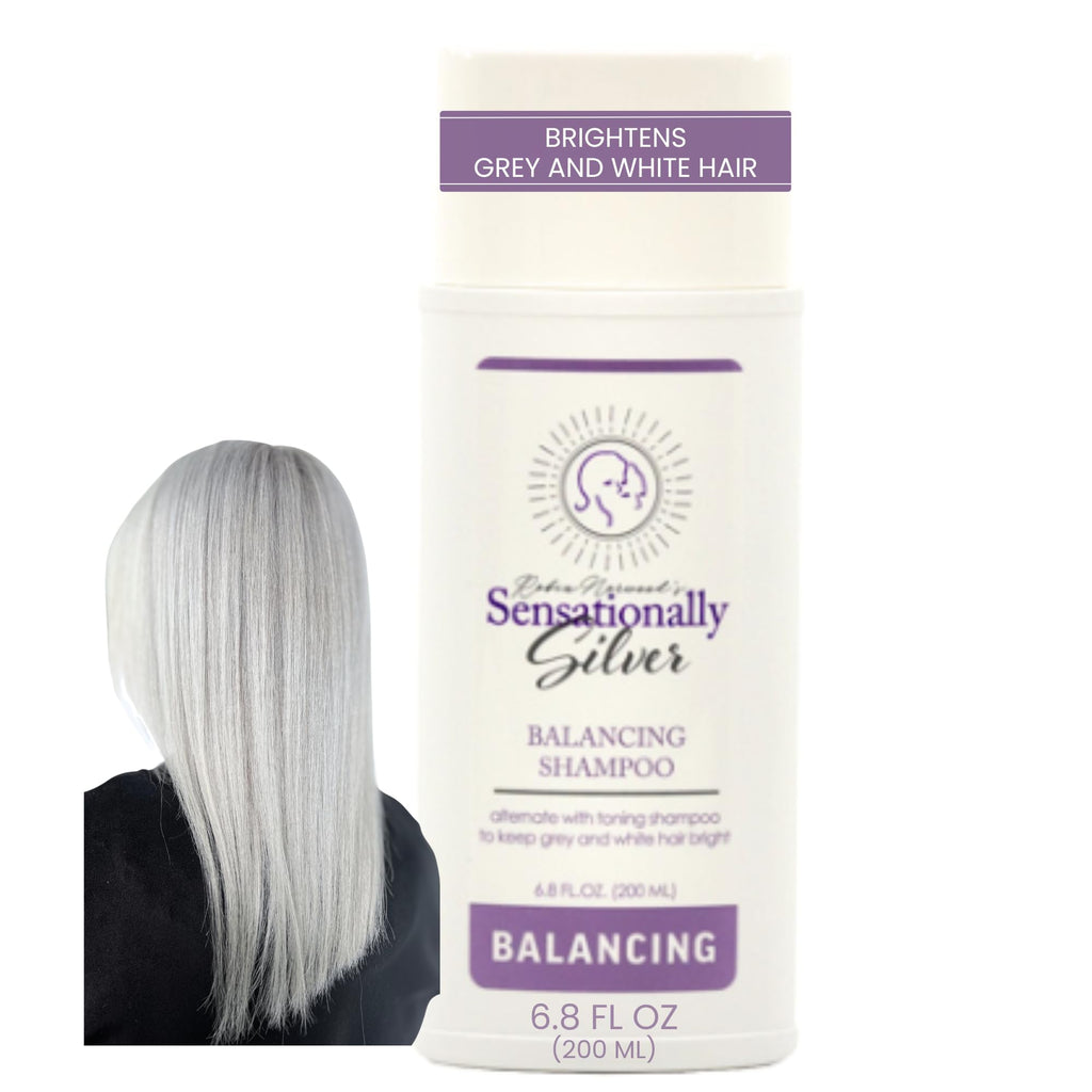 Robin Norwood's Sensationally Silver Balancing Shampoo – Grey & White Hair, Gentle, Prevents Over-Toning | 6.8 oz