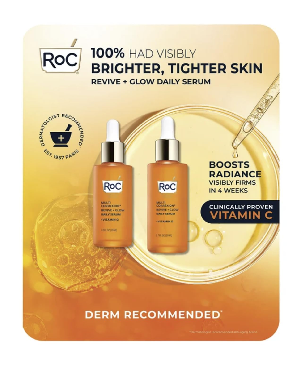 RoC Multi Correxion Revive and Glow Vitamin C Eye Balm Set — 2.7 fl oz Total (1.0 oz + 1.7 oz)