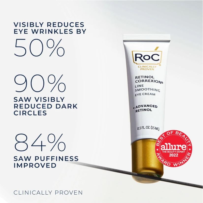 RoC Retinol Correxion Line Smoothing Eye Cream, 0.5 fl oz, 2-Pack | RoC