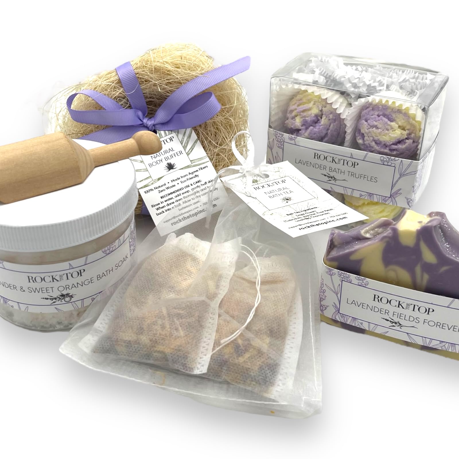 Rock the Top USA Made Lavender Self Care Gift Box | Bath Bombs & More