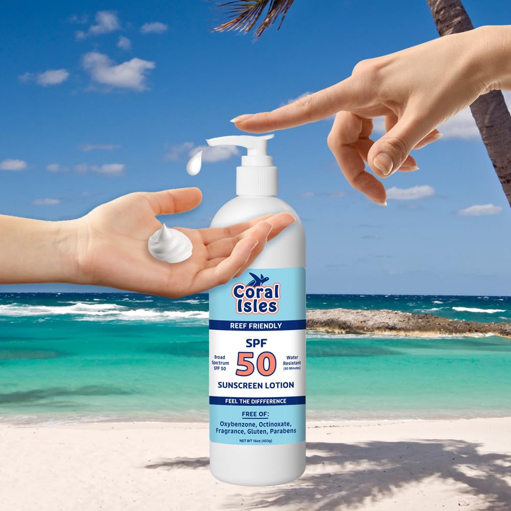 Rocky Mountain Sunscreen SPF 50 | 16 oz Pump Bottle | Broad Spectrum UVA/UVB | Hawaii 104 Act Compliant | Fragrance Free