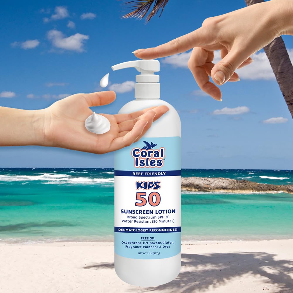 Rocky Mountain Sunscreen SPF 50 Kids Lotion | 32oz Bulk Pump | Hawaii 104 Compliant