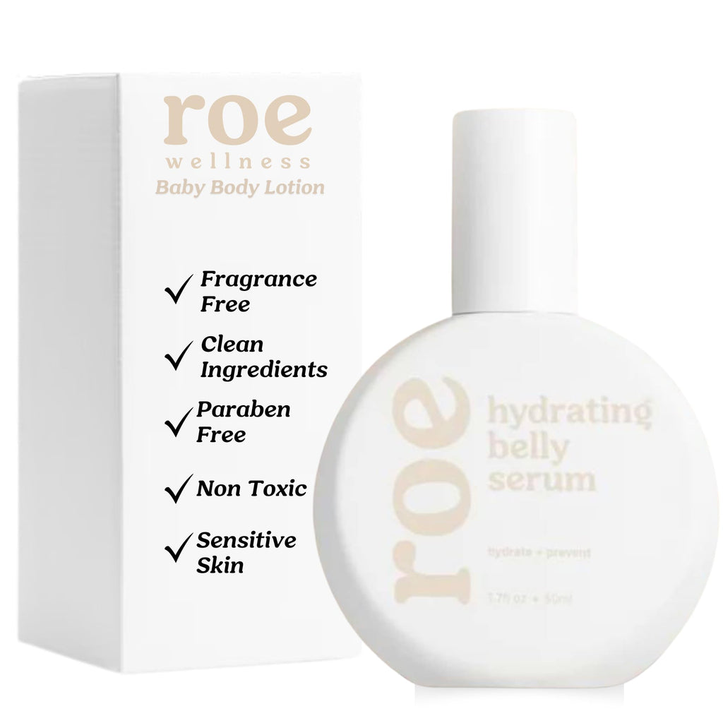 Roe Wellness Belly Stretch Mark Serum for Sensitive Skin – Hydration & Elasticity