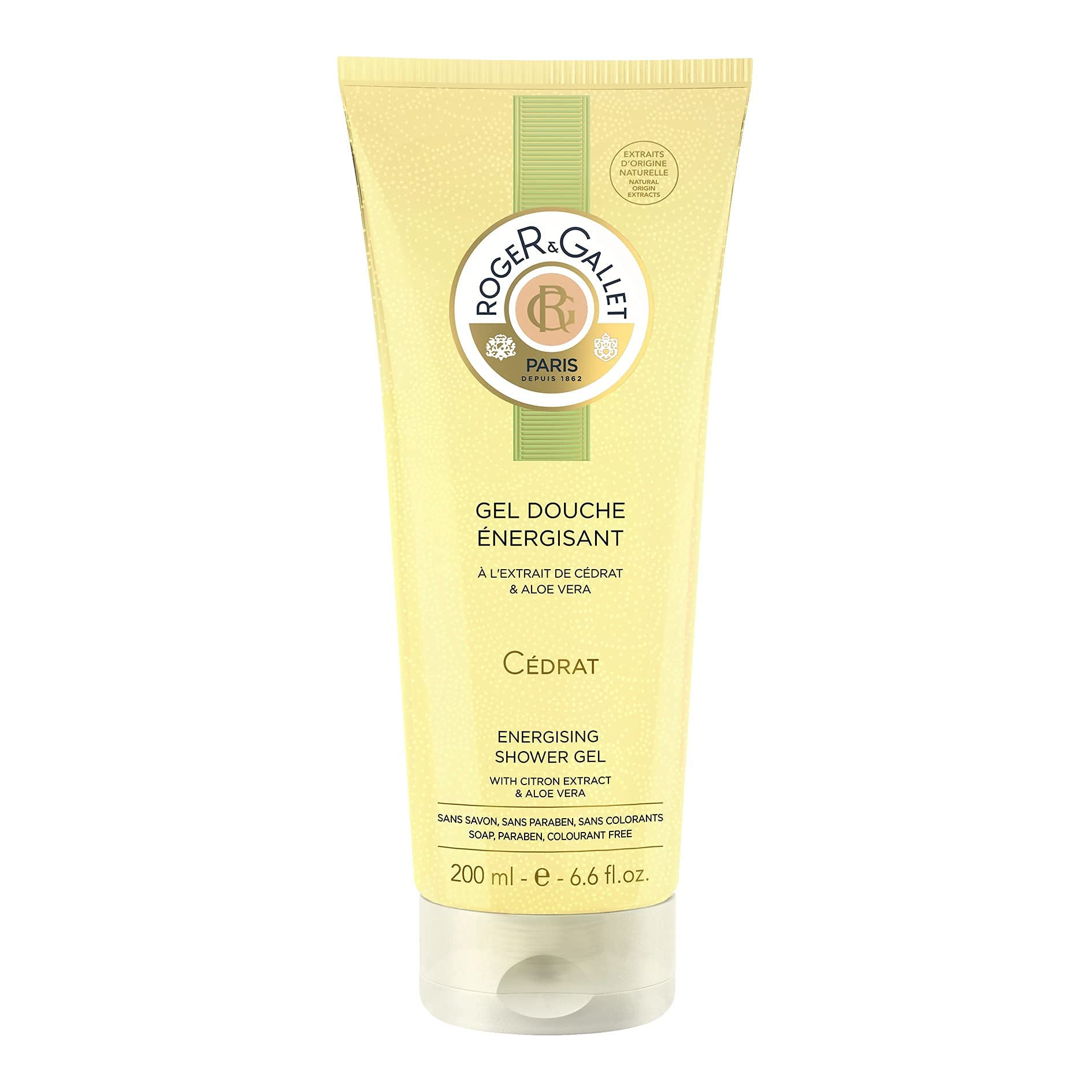 Roger & Gallet Citron Body Wash | Gentle Cleansing for All Skin Types | 6.6 oz
