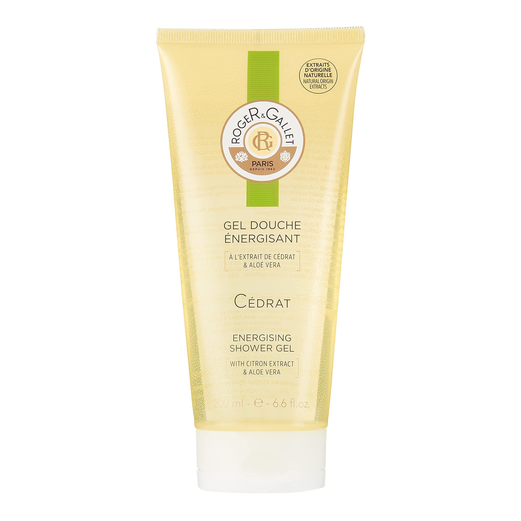Roger & Gallet Citron Body Wash | Gentle Cleansing for All Skin Types | 6.6 oz