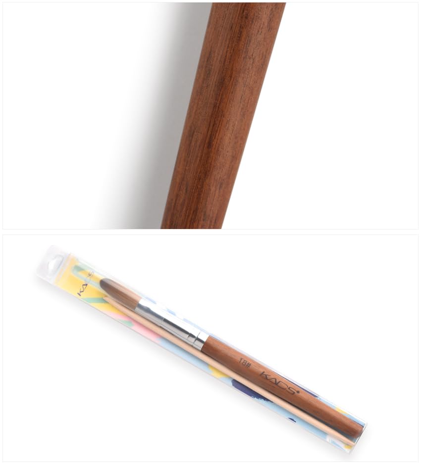Rolabling Nail Brush Kolinsky Sable – Acrylic Nail Art Brush with Red Wooden Handle (18#)