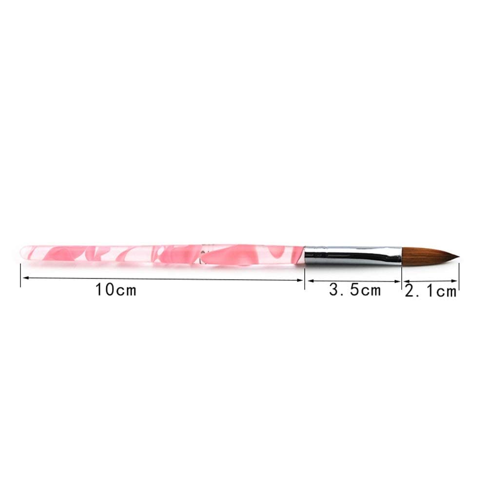 Rolabling Kolinsky Sable Nail Art Brush Set – 5-Piece Acrylic Nail Brushes (Sizes 2/4/6/8/10)