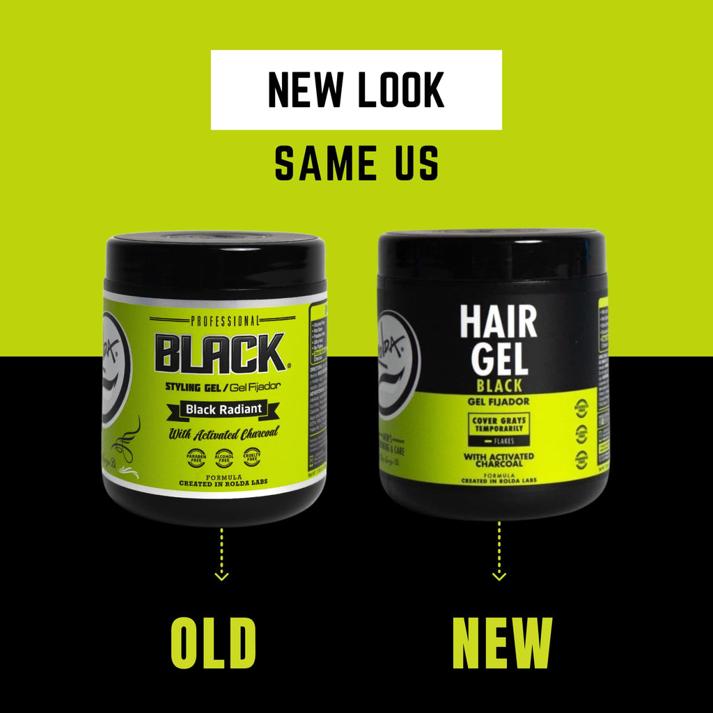 Rolda Black Hair Gel for Men – Medium Hold with Activated Charcoal